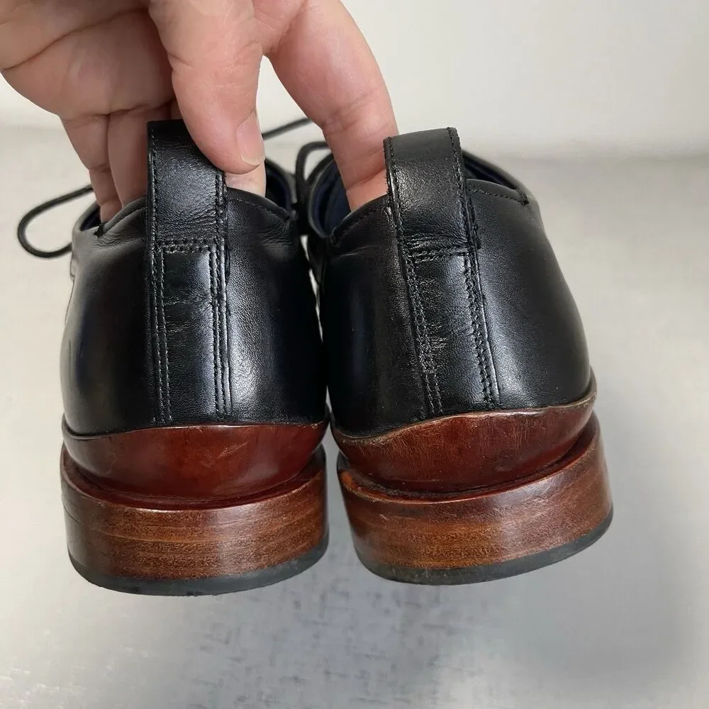 Cole Haan Men's 8.5 M‎ Black Leather Washington Grand 2.0 Oxford Shoes C28182
